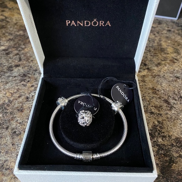 BNWT Pandora bracelet with charms